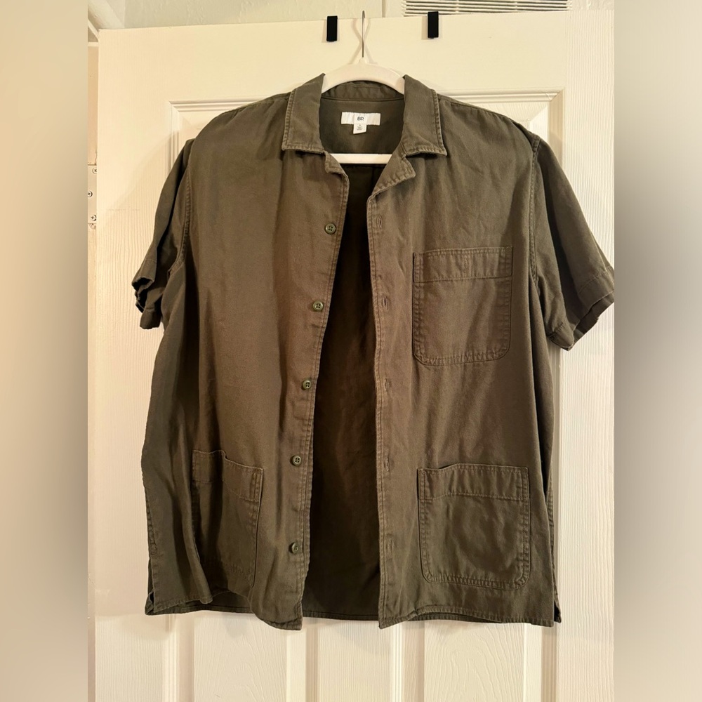 Nordstrom BP camp shirt olive green